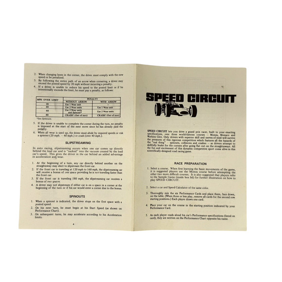 Vintage 1971 SPEED CIRCUIT 3M Sports Board Game Grand Prix Racer Complete - Picture 11 of 16